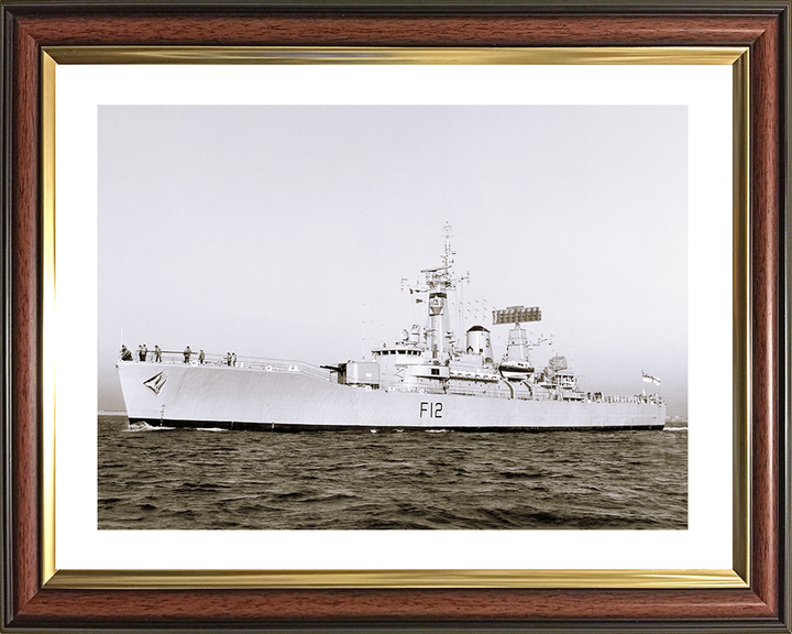 HMS Achilles (F12) Royal Navy Leander Class Frigate Photo Print At Sea Warship Wall Art Posters, Prints, & Visual Artwork Hampshire Prints 10 x 8 Classic Frame Yes