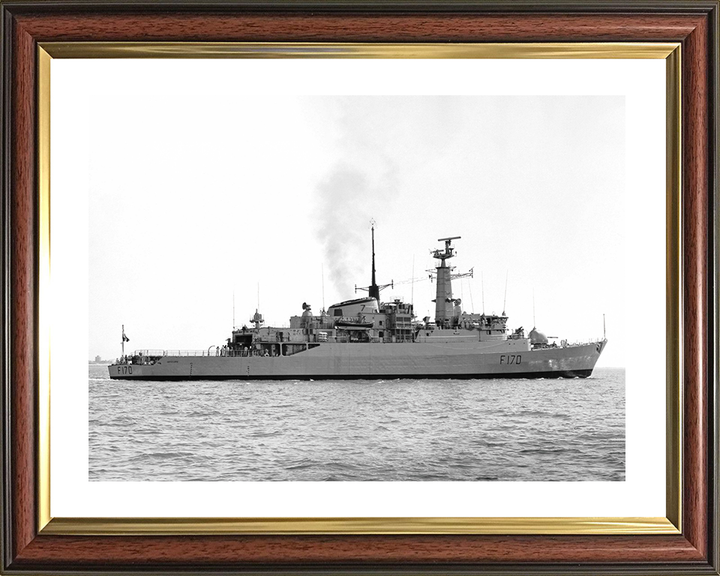 HMS Antelope (F170) Royal Navy Type 21 Frigate Starboard View Photo Print Wall Art Decor Posters, Prints, & Visual Artwork Hampshire Prints 10 x 8 Classic Frame Yes