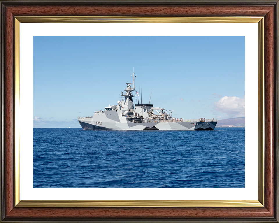HMS Spey (P234) Photo Print - Honolulu 2021 - Royal Navy River Class Patrol Vessel Hampshire Prints 10 x 8 Classic Frame Yes