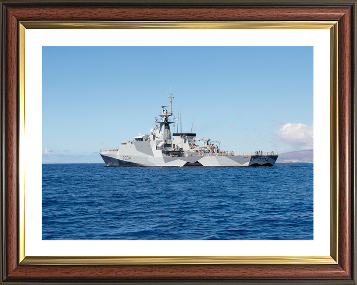 HMS Spey (P234) Photo Print - Honolulu 2021 - Royal Navy River Class Patrol Vessel Hampshire Prints 10 x 8 Classic Frame Yes