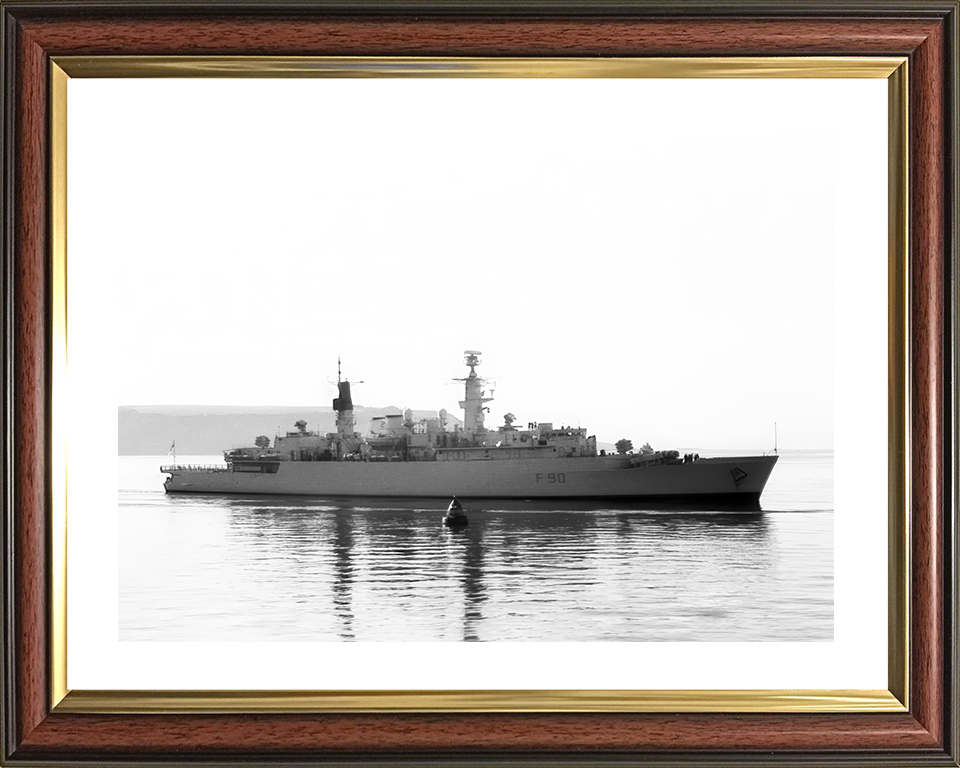 HMS Brilliant (F90) Royal Navy Type 22 Frigate Starboard Beam View Photo Print Wall Art Decor Posters, Prints, & Visual Artwork Hampshire Prints 10 x 8 Classic Frame Yes