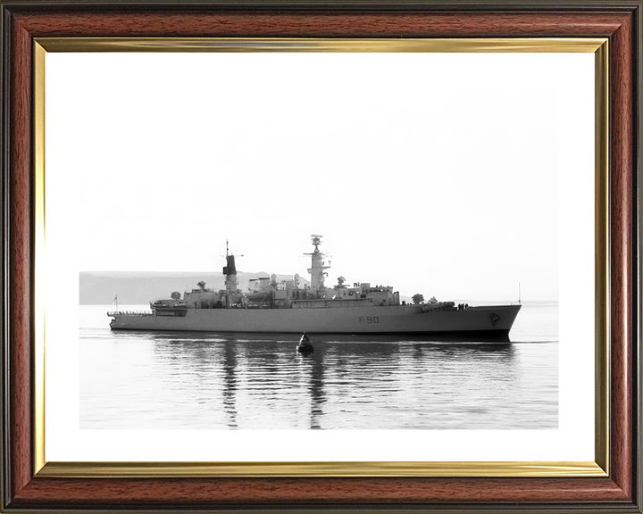 HMS Brilliant (F90) Royal Navy Type 22 Frigate Starboard Beam View Photo Print Wall Art Decor Posters, Prints, & Visual Artwork Hampshire Prints 10 x 8 Classic Frame Yes