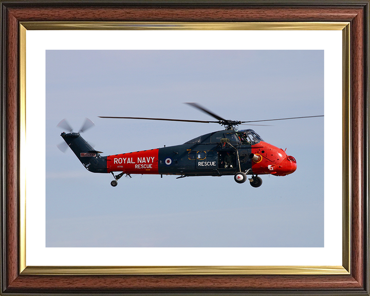 Westland Wessex HU5 Helicopter in Flight 2022 Photo Print - Royal Navy Aircraft Posters, Prints, & Visual Artwork Hampshire Prints 10 x 8 Classic Frame Yes