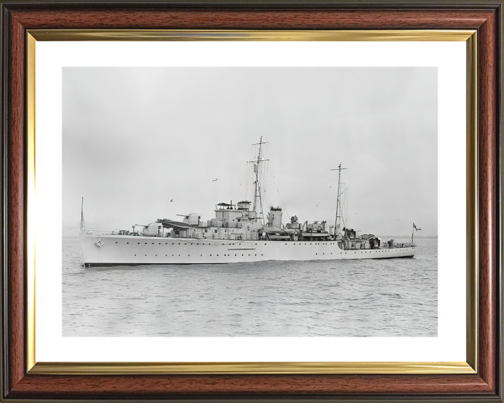 HMS Auckland (L61) Royal Navy Egret Class Sloop Port Side View Photo Print Wall Art Decor Posters, Prints, & Visual Artwork Hampshire Prints 10 x 8 Classic Frame Yes