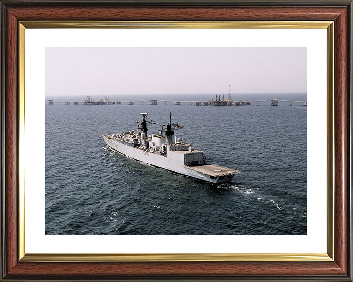 HMS Chatham (F87) Royal Navy Type 22 Frigate Northern Arabian Gulf 2003 Photo Print Wall Art Decor Posters, Prints, & Visual Artwork Hampshire Prints 10 x 8 Classic Frame Yes