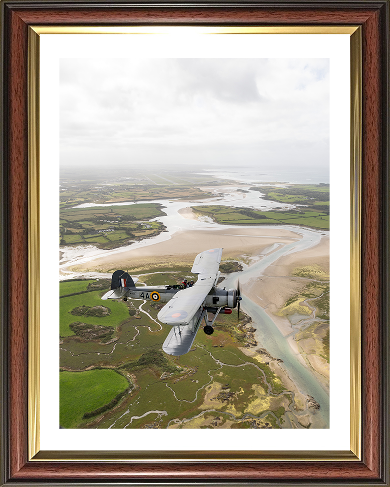 Royal Navy Swordfish Mk1 Plane From the Air Photo Print - Royal Navy Aircraft Hampshire Prints 10 x 8 Classic Frame Yes