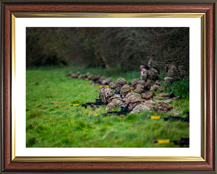 Soldiers on exercise Photo Print - British Army Hampshire Prints 10 x 8 Classic Frame Yes