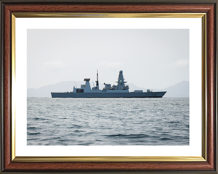 HMS Defender (D36) Royal Navy Type 45 Destroyer Starboard Beam View Photo Print Wall Art Decor Posters, Prints, & Visual Artwork Hampshire Prints 10 x 8 Classic Frame Yes