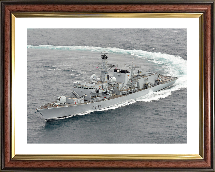 HMS Argyll (F231) Photo Print - Caribbean 2014 - Royal Navy Type 23 Frigate Posters, Prints, & Visual Artwork Hampshire Prints 10 x 8 Classic Frame Yes