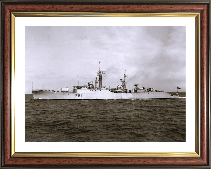 HMS Llandaff (F61) - At Sea 1959 - Royal Navy Salisbury Class Frigate Photo Print Wall Art Naval Decor UK Posters, Prints, & Visual Artwork Hampshire Prints 10 x 8 Classic Frame Yes