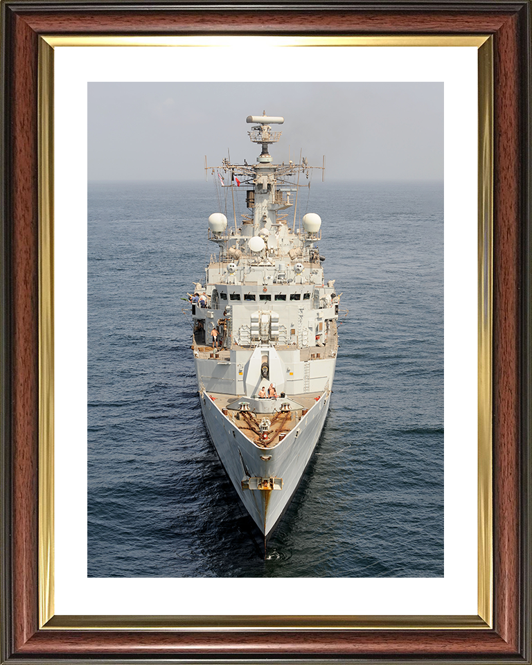 HMS Cumberland (F85) Royal Navy Type 22 Frigate High Bow View Photo Print Wall Art Decor Posters, Prints, & Visual Artwork Hampshire Prints 10 x 8 Classic Frame Yes