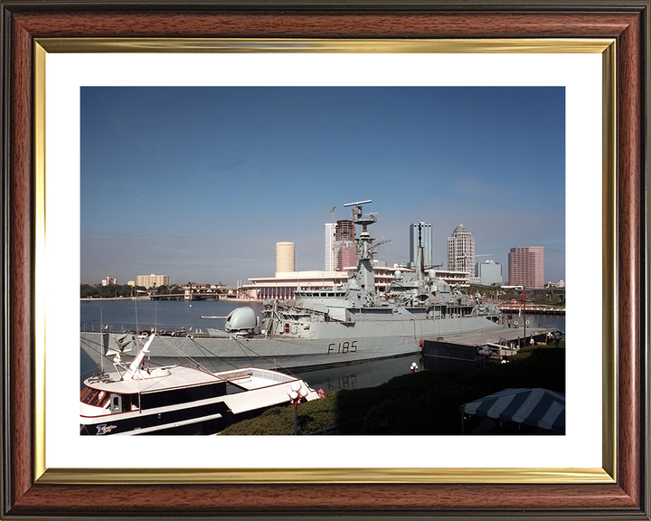 HMS Avenger (F185) Royal Navy Type 21 Frigate Alongside Photo Print Wall Art Decor Posters, Prints, & Visual Artwork Hampshire Prints 10 x 8 Classic Frame Yes