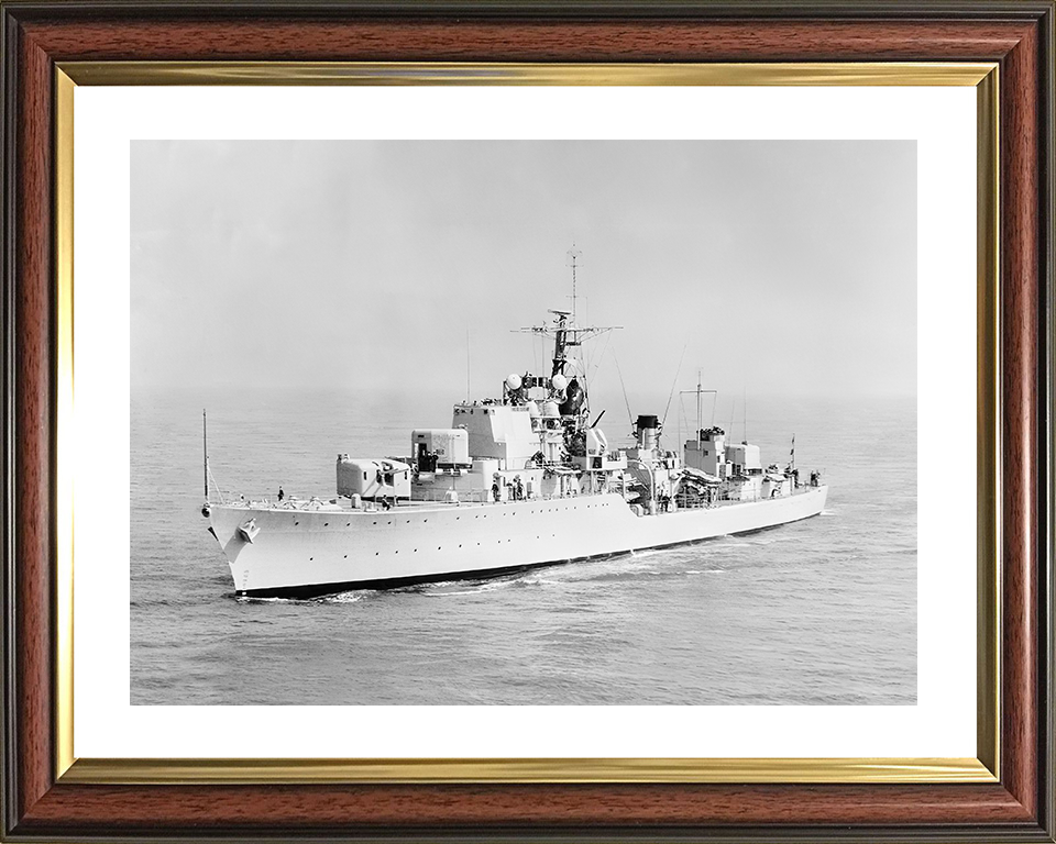 HMS Diamond (D35) Royal Navy Daring Class Destroyer Starboard Bow View Photo Print Wall Art Decor Posters, Prints, & Visual Artwork Hampshire Prints 10 x 8 Classic Frame Yes