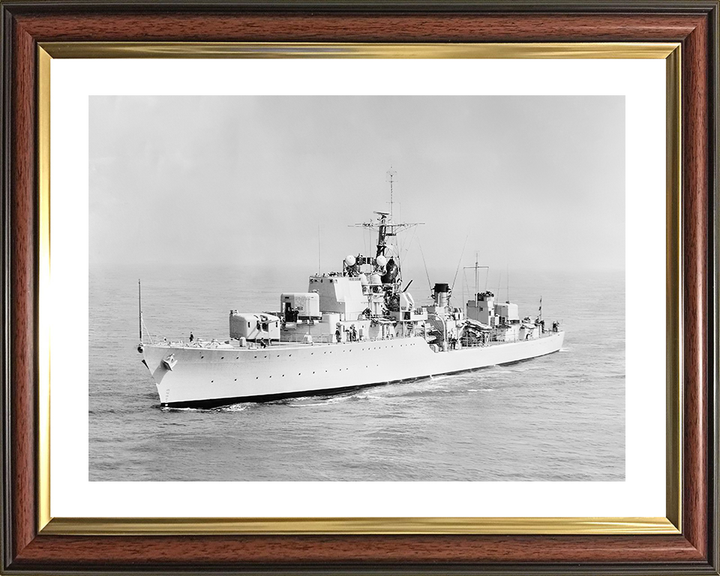 HMS Diamond (D35) Royal Navy Daring Class Destroyer Starboard Bow View Photo Print Wall Art Decor Posters, Prints, & Visual Artwork Hampshire Prints 10 x 8 Classic Frame Yes