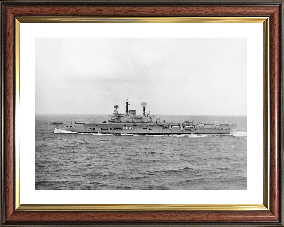 HMS Ark Royal (R09) Royal Navy Audacious Class Aircraft Carrier Port Beam View Photo Print Wall Art Decor Posters, Prints, & Visual Artwork Hampshire Prints 10 x 8 Classic Frame Yes
