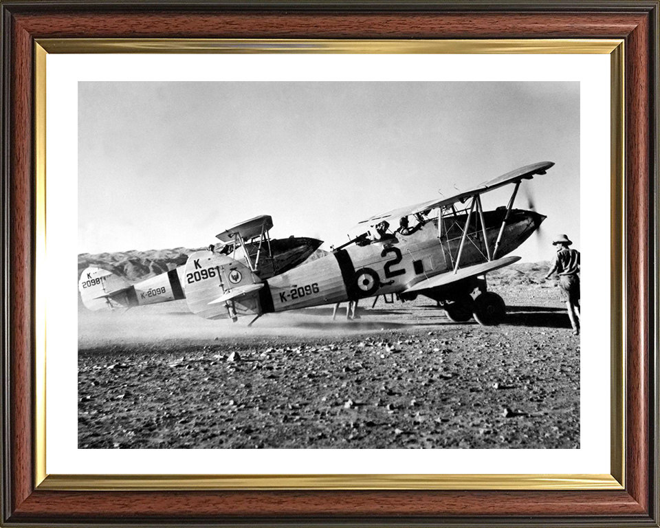 Two Hawker Hart light bombers Photo Print - Royal Air Force Aircraft Hampshire Prints 10 x 8 Classic Frame Yes