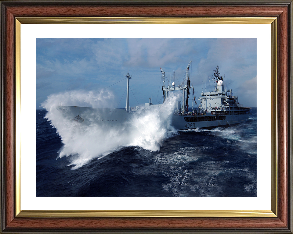RFA Grey Rover (A269) Photo Print - At Sea 2006 - Royal Fleet Auxiliary Rover Class Tanker Posters, Prints, & Visual Artwork Hampshire Prints 10 x 8 Classic Frame Yes