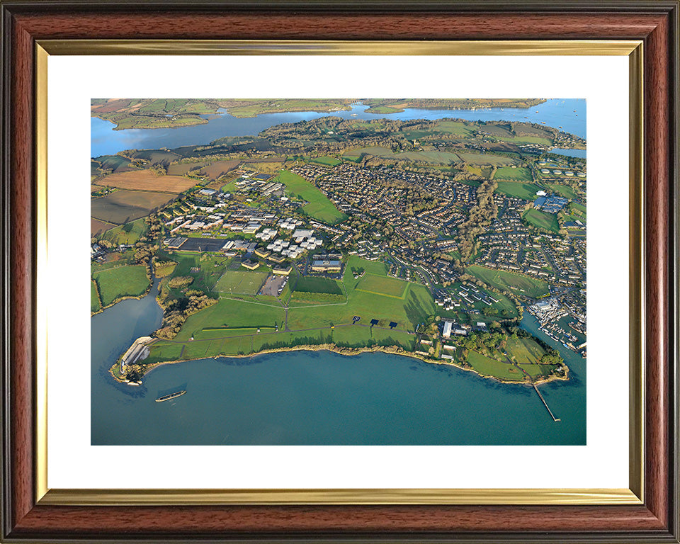 HMS Raleigh Royal Navy basic training establishment Aerial Photo Print or Framed Photo Print - Hampshire Prints