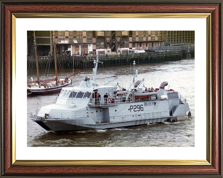 HMS Speedy (P296) Photo Print - Underway - Royal Navy Jetfoil Mine Warfare Vessel Hampshire Prints 10 x 8 Classic Frame Yes