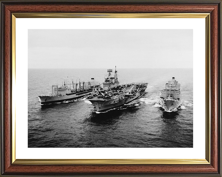 HMS Eagle (R05) Photo Print - RAS 1969 - Royal Navy Audacious Class Aircraft Carrier Hampshire Prints 10 x 8 Classic Frame Yes