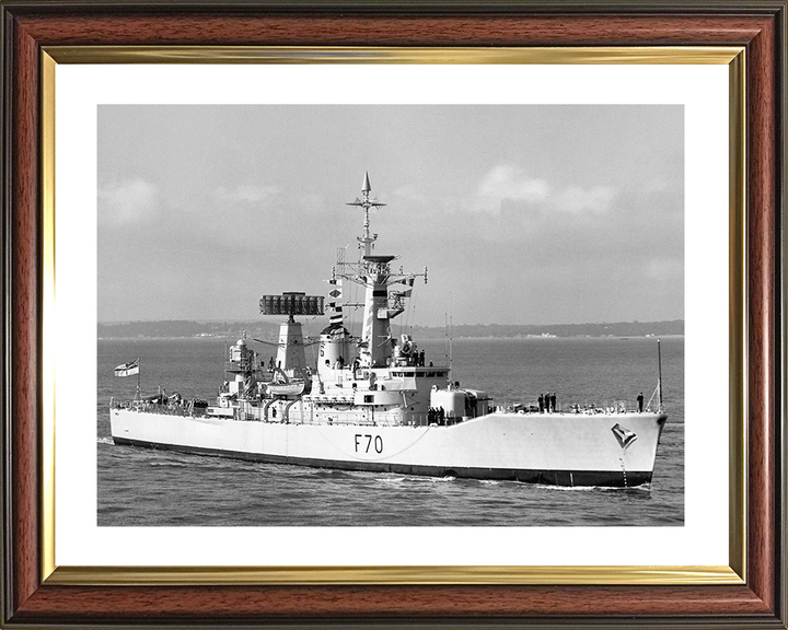 HMS Apollo (F70) Royal Navy Leander Class Frigate Starboard Bow View Photo Print Wall Art Decor Posters, Prints, & Visual Artwork Hampshire Prints 10 x 8 Classic Frame Yes