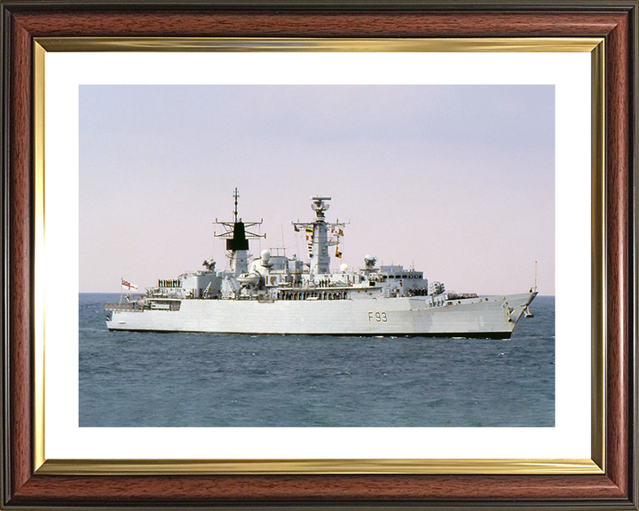 HMS Beaver (F93) Royal Navy Type 22 Frigate Entering Harbour Photo Print Wall Art Decor Posters, Prints, & Visual Artwork Hampshire Prints 10 x 8 Classic Frame Yes