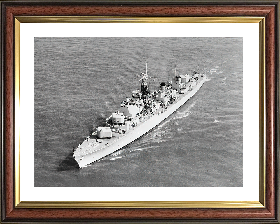 HMS Diamond (D35) Royal Navy Daring Class Destroyer High Port Bow View Photo Print Wall Art Decor Posters, Prints, & Visual Artwork Hampshire Prints 10 x 8 Classic Frame Yes