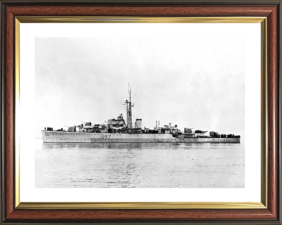 HMS Black Swan U57 (L57) Royal Navy Black Swan Class Sloop Port Beam Photo Print Wall Art Decor Posters, Prints, & Visual Artwork Hampshire Prints 10 x 8 Classic Frame Yes