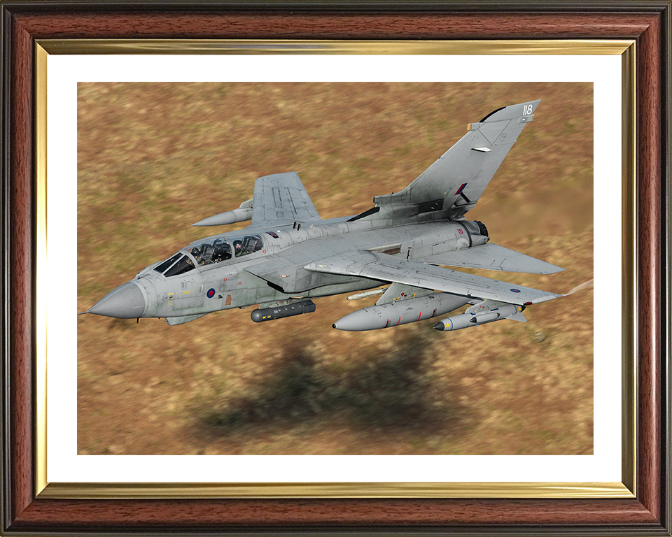 RAF Tornado GR4 from RAF Marham Photo Print - Royal Air Force Aircraft Hampshire Prints 10 x 8 Classic Frame Yes