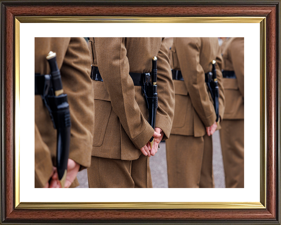 British Army Royal Gurkha Rifles Kukri Knife Closeup Passing Off Parade Photo Print Wall Art Posters, Prints, & Visual Artwork Hampshire Prints 10 x 8 Classic Frame Yes