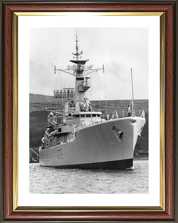 HMS Charybdis (F75) Royal Navy Leander Class Frigate Low Starboard Bow View Photo Print Wall Art Decor Posters, Prints, & Visual Artwork Hampshire Prints 10 x 8 Classic Frame Yes