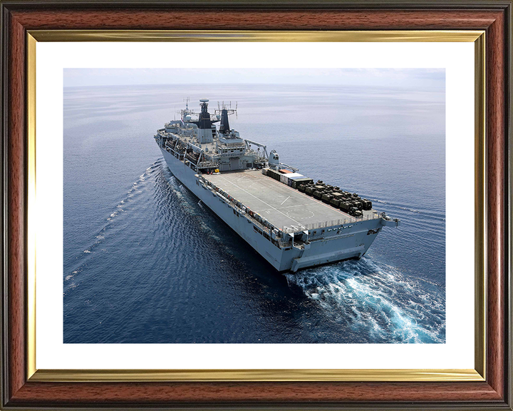 HMS Albion (L14) Royal Navy Albion Class Amphibious Ship High Starboard Quarter View Photo Print Wall Art Naval Decor Posters, Prints, & Visual Artwork Hampshire Prints 10 x 8 Classic Frame Yes