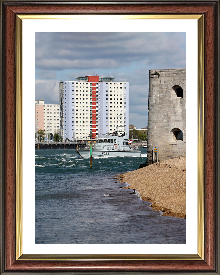 HMS Archer (P264) Photo Print - Round Tower 2017 - Royal Navy Archer Class P2000 Patrol Vessel Posters, Prints, & Visual Artwork Hampshire Prints 10 x 8 Classic Frame Yes