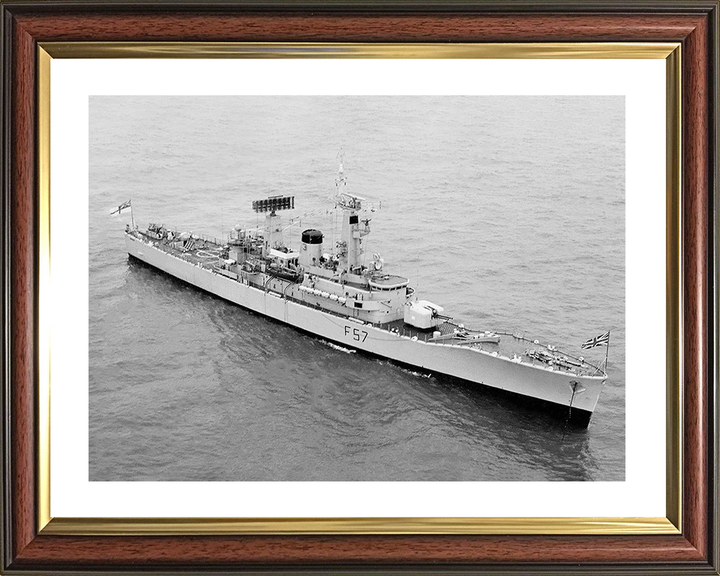 HMS Andromeda (F57) Royal Navy Leander Class Frigate High Starboard Bow View Photo Print Wall Art Decor Posters, Prints, & Visual Artwork Hampshire Prints 10 x 8 Classic Frame Yes