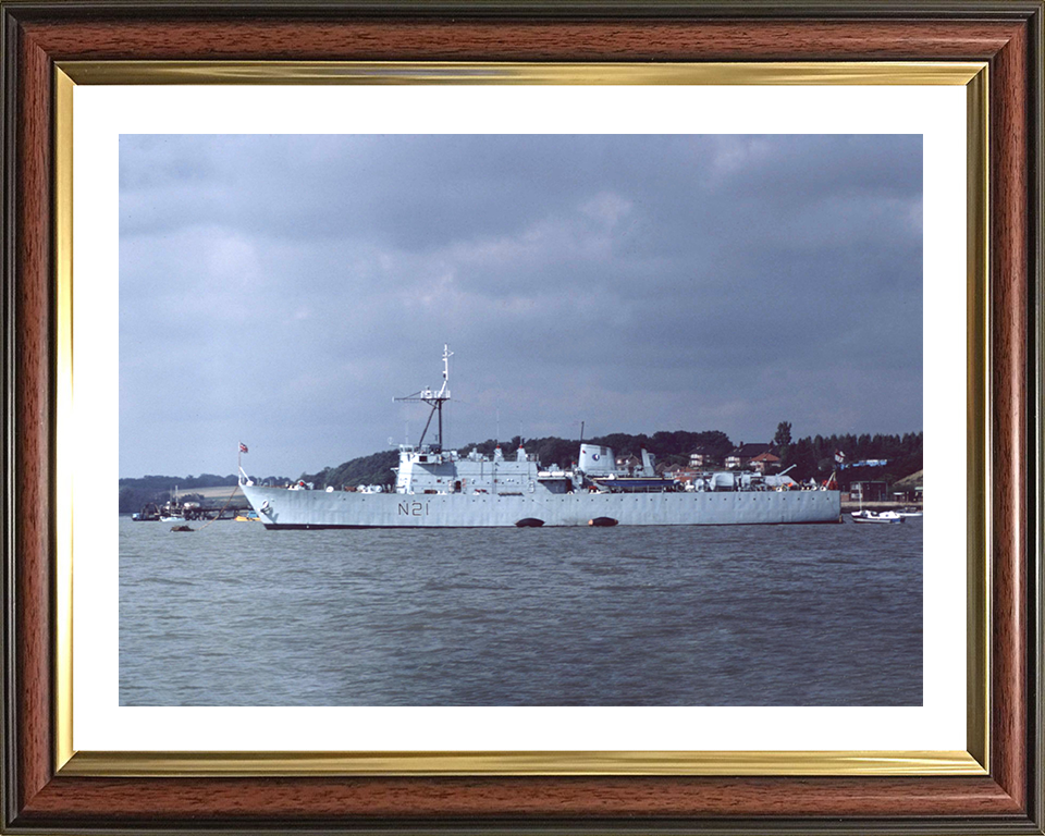 HMS Abdiel (N21) Photo Print - Port Side View - Royal Navy Abdiel Class Mine Layer Hampshire Prints 10 x 8 Classic Frame Yes
