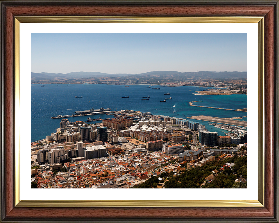 HMS Prince of Wales (R09) Photo Print - Gibraltar - Royal Navy Queen Elizabeth Class Aircraft Carrier Hampshire Prints 10 x 8 Classic Frame Yes