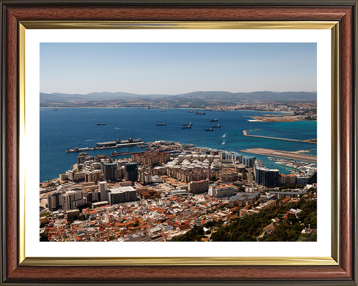 HMS Prince of Wales (R09) Photo Print - Gibraltar - Royal Navy Queen Elizabeth Class Aircraft Carrier Hampshire Prints 10 x 8 Classic Frame Yes