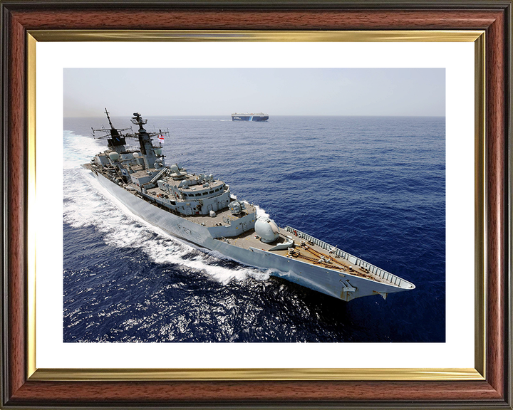 HMS Chatham (F87) Royal Navy Type 22 Frigate From Above Photo Print Wall Art Decor Posters, Prints, & Visual Artwork Hampshire Prints 10 x 8 Classic Frame Yes