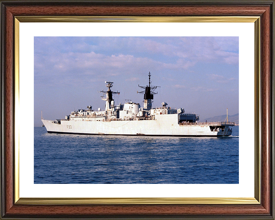 HMS Beaver (F93) Royal Navy Type 22 Frigate Port Quarter View Photo Print Wall Art Decor Posters, Prints, & Visual Artwork Hampshire Prints 10 x 8 Classic Frame Yes