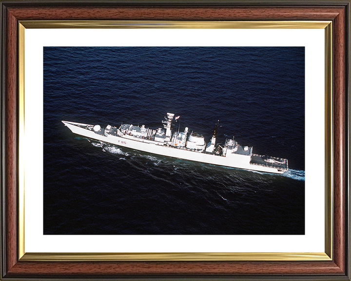 HMS Cumberland (F85) Royal Navy Type 22 Frigate From the Air Photo Print Wall Art Decor Posters, Prints, & Visual Artwork Hampshire Prints 10 x 8 Classic Frame Yes