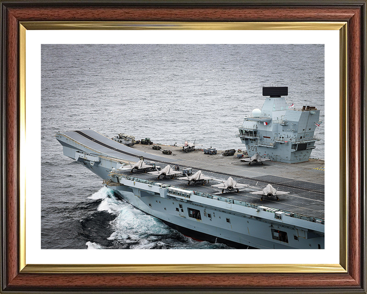 HMS Prince of Wales (R09) Photo Print - Ski Jump Closeup 2025 - Royal Navy Queen Elizabeth Class Aircraft Carrier Hampshire Prints 10 x 8 Classic Frame Yes