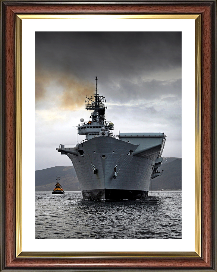 HMS Illustrious (R06) Photo Print - Loch Long 2012 - Royal Navy Invincible Class Aircraft Carrier Hampshire Prints 10 x 8 Classic Frame Yes