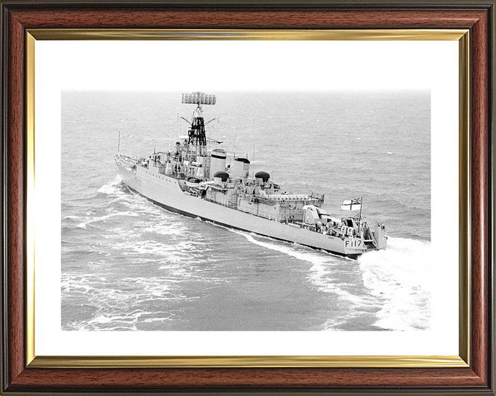 HMS Ashanti (F117) Royal Navy Tribal Class Frigate Turning to Port Photo Print Wall Art Decor Posters, Prints, & Visual Artwork Hampshire Prints 10 x 8 Classic Frame Yes