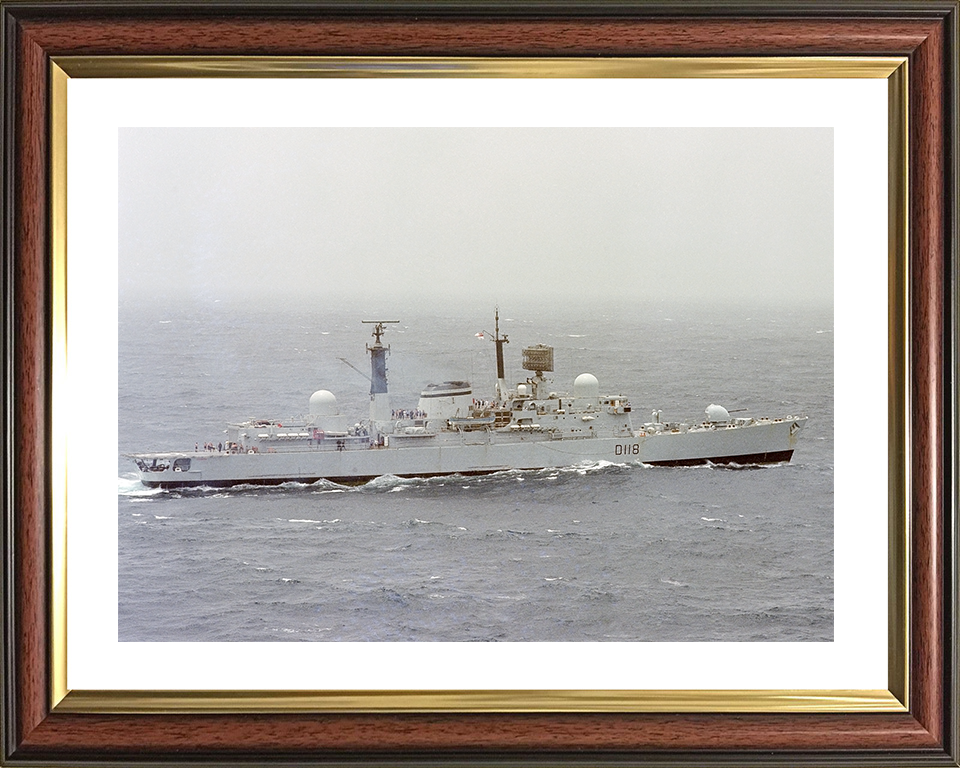 HMS Coventry (D118) Royal Navy Type 42 Destroyer At Sea 1982 Photo Print Wall Art Decor Posters, Prints, & Visual Artwork Hampshire Prints 10 x 8 Classic Frame Yes