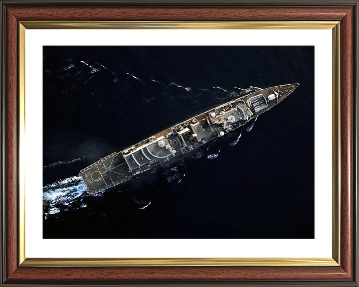 HMS Northumberland (F238) Photo Print - From Above 2008 - Royal Navy Type 23 Frigate Hampshire Prints 10 x 8 Classic Frame Yes