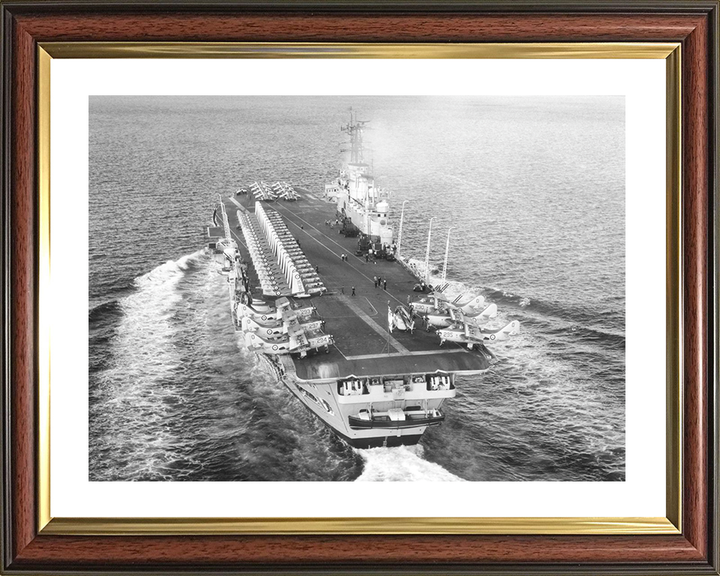 HMS Ark Royal (R09) Royal Navy Audacious Class Aircraft Carrier Full Flight Deck Photo Print Wall Art Decor Posters, Prints, & Visual Artwork Hampshire Prints 10 x 8 Classic Frame Yes
