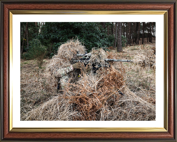 Royal Marine Commando Sniper camouflaged | Photo Print | Framed Print | Military | 40 Commando | Wall Art | Home Decor | Photography | Armed Forces Hampshire Prints 10 x 8 Classic Frame Yes