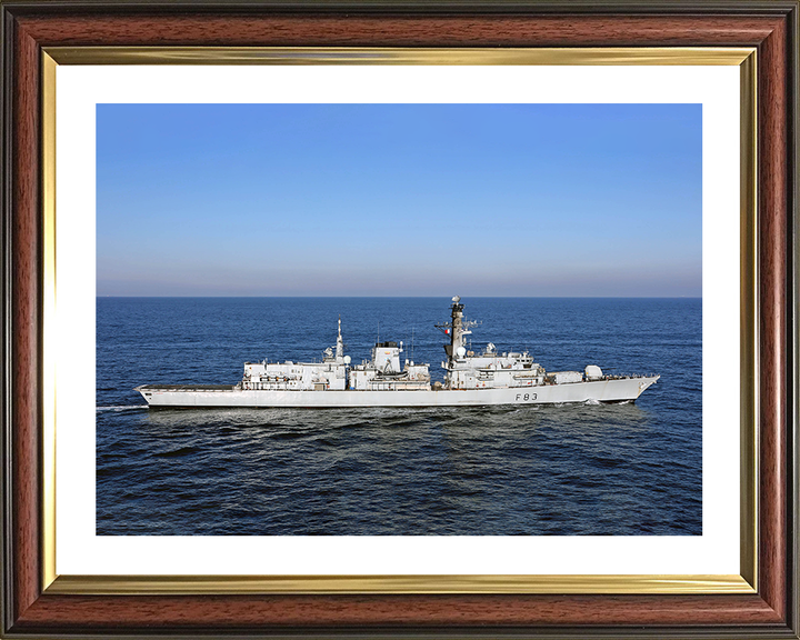 HMS St Albans (F83) Photo Print - At Sea 2017 - Royal Navy Type 23 Frigate Hampshire Prints 10 x 8 Classic Frame Yes