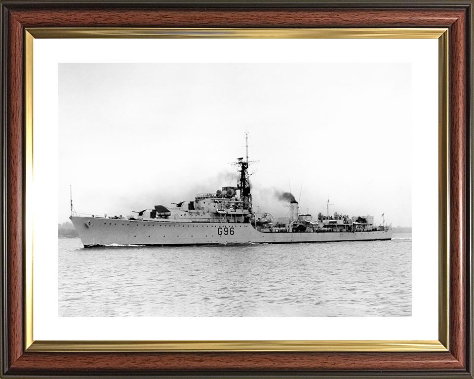 HMS Crossbow (G96) (D96) Royal Navy Weapon Class Destroyer Port Beam View Photo Print Wall Art Decor Posters, Prints, & Visual Artwork Hampshire Prints 10 x 8 Classic Frame Yes