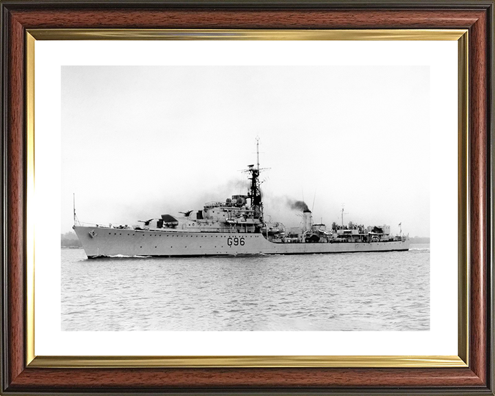 HMS Crossbow (G96) (D96) Royal Navy Weapon Class Destroyer Port Beam View Photo Print Wall Art Decor Posters, Prints, & Visual Artwork Hampshire Prints 10 x 8 Classic Frame Yes